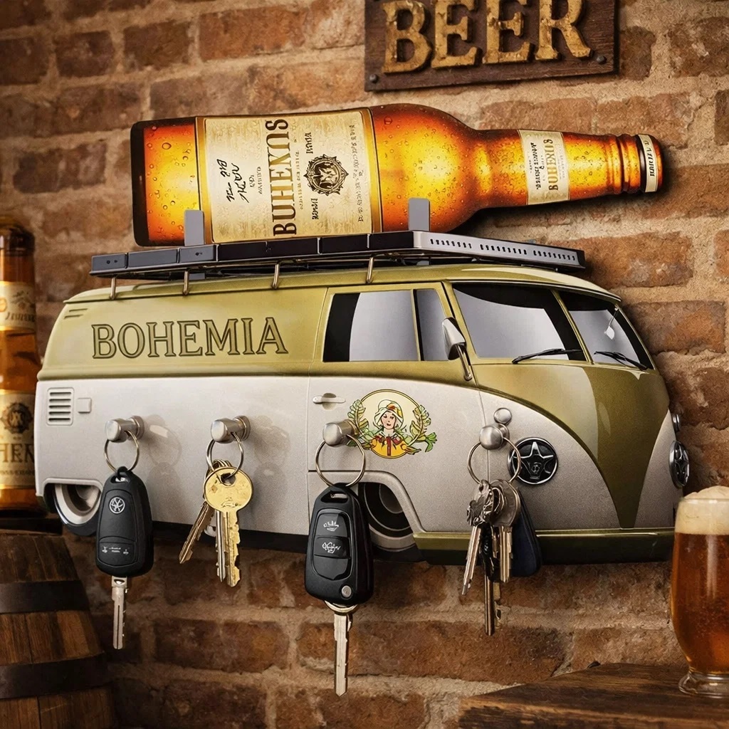 Porta Chaves Kombi Decorativa Bebida Bar Vintage
