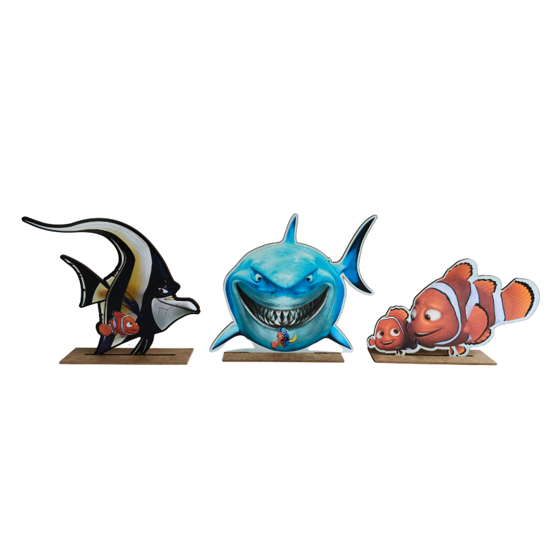Kit Display de Mesa 6 Peças Para Festa Procurando Nemo MDF — imagem 2 de 2