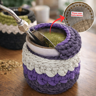 Base Acrílica Meia Lua Para Crochê Cuia Chimarrão 10cm Com Furos Pronta Para Fio Malha Barbante em Oferta na Shopee