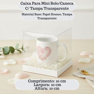 Caixas Tampa Acetato Para Mini Bolos, Tortas, Lembrancinhas, Canecas e Panetones 15x15x15cm em Oferta na Shopee