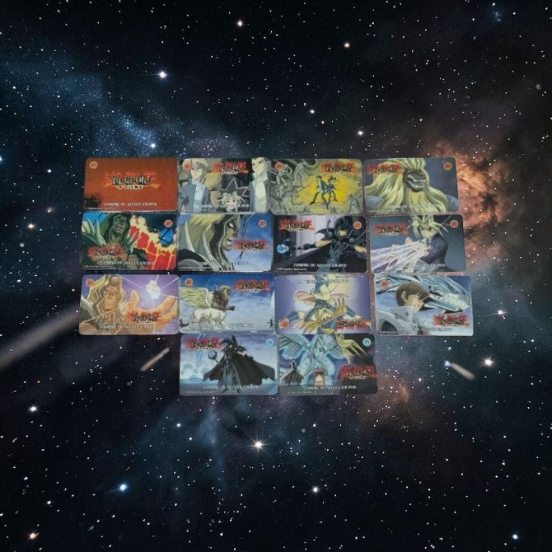 COLEÇÃO DE CARTÕES TELEFÔNICO COMPLETO YU-GI-OH! 14 CARTÕES.