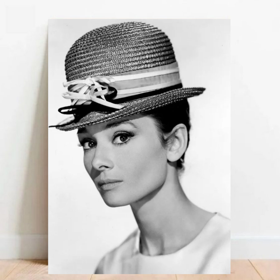 Quadro Placa Decorativa Audrey Hepburn Vintage Atriz Cantora 04