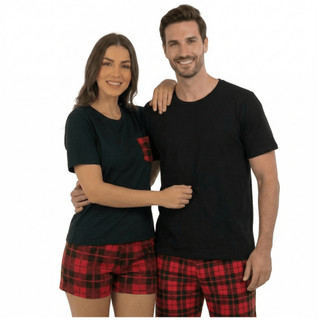 Kit 2 Pijama Adulto Casal Curto Verão Básico/ Kit 2 Pijama Casal Super Herói Escolha Sua Estampa