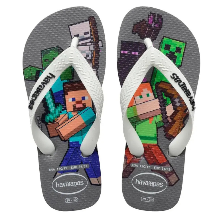 Havaianas Kids MINECRAFT - Febre No Mundo Real E Virtual - confortável