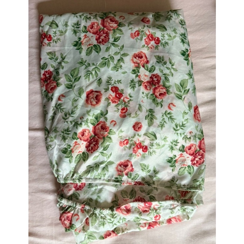 Lençol solteiro com elastico de flor, usado, bazar, brechó, desapego, feminino, infantil, desapego, garimpo, quarto