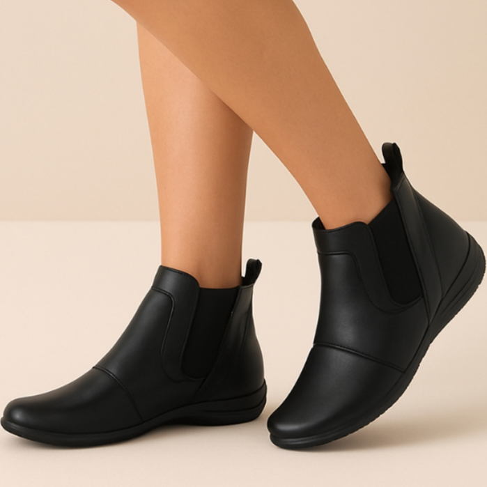 Botinha Cano Curto Bota Feminina Com Elástico – Super Desconto