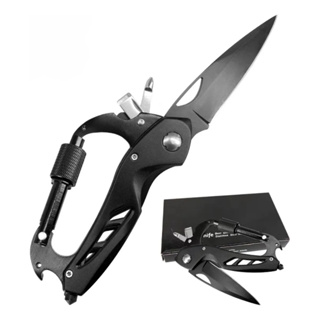 Canivete Chaveiro Mosquetão 6×1 Acampamento Caminhada Multifuncional em Oferta na Shopee