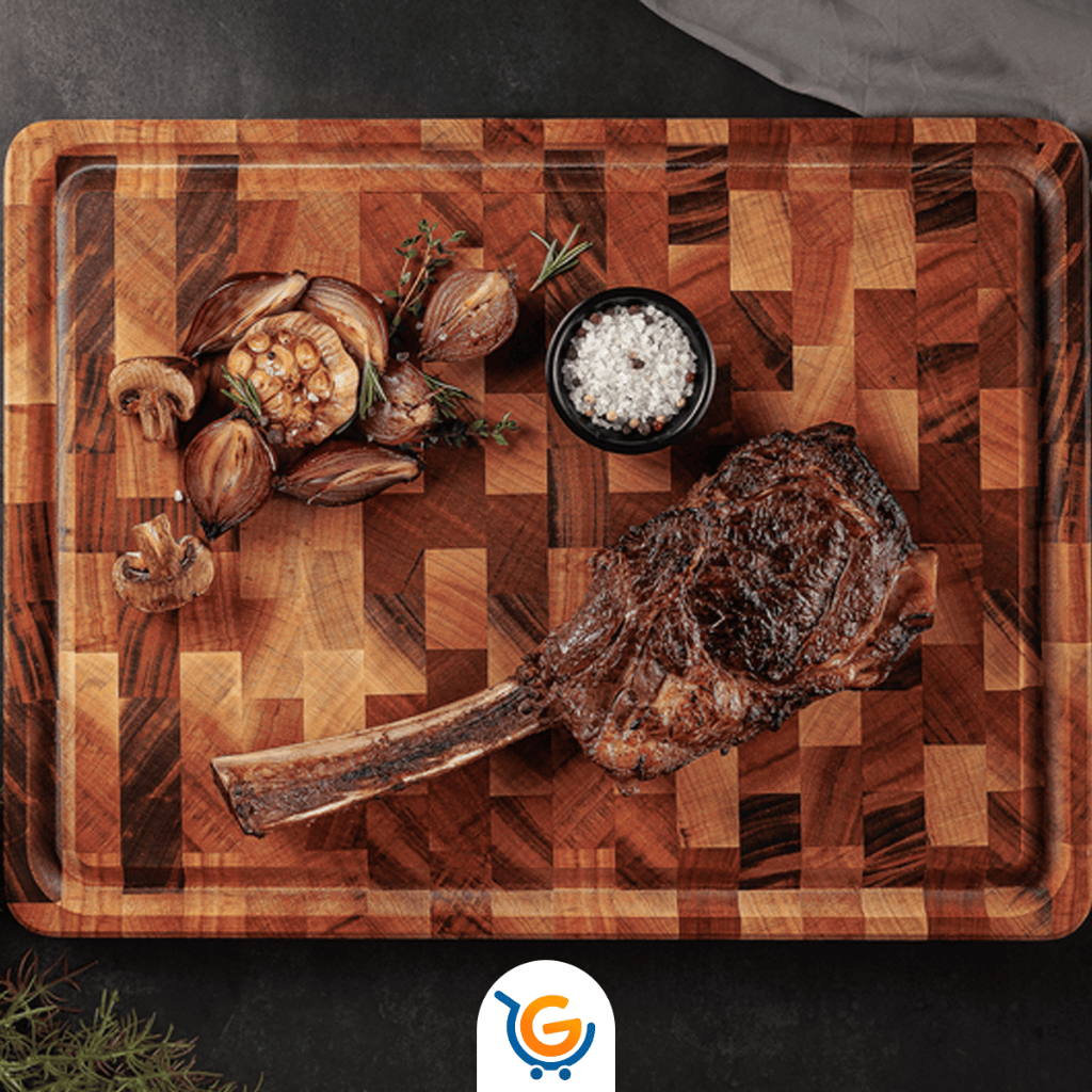 Tabua de Carne Grande Tramontina Madeira Pesada Churrasco Retangular 45cmx34cm
