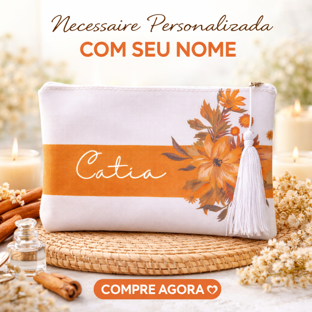 kit C/ 9 UNIDS necessaire feminina bolsinha personalizada COM NOME |LEMBRANCINHA MADRINHAS CASAMENTO, FESTA, ANIVERSÁRIO