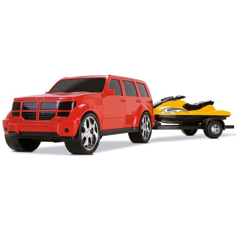 Kit Brinquedo Infantil Carro Carrinho SUV Blazer Jet Ski Reboque 62 cm Dragon SL 2500 Menino