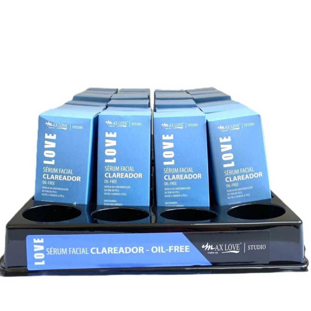 BOX C/ 24 SÉRUM FACIAL CLAREADOR MAX LOVE — FIRMEZA • HIDRATAÇÃO