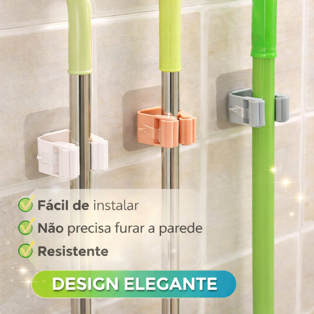 1 a 10 Porta Vassoura MOP Utensílios Multiuso