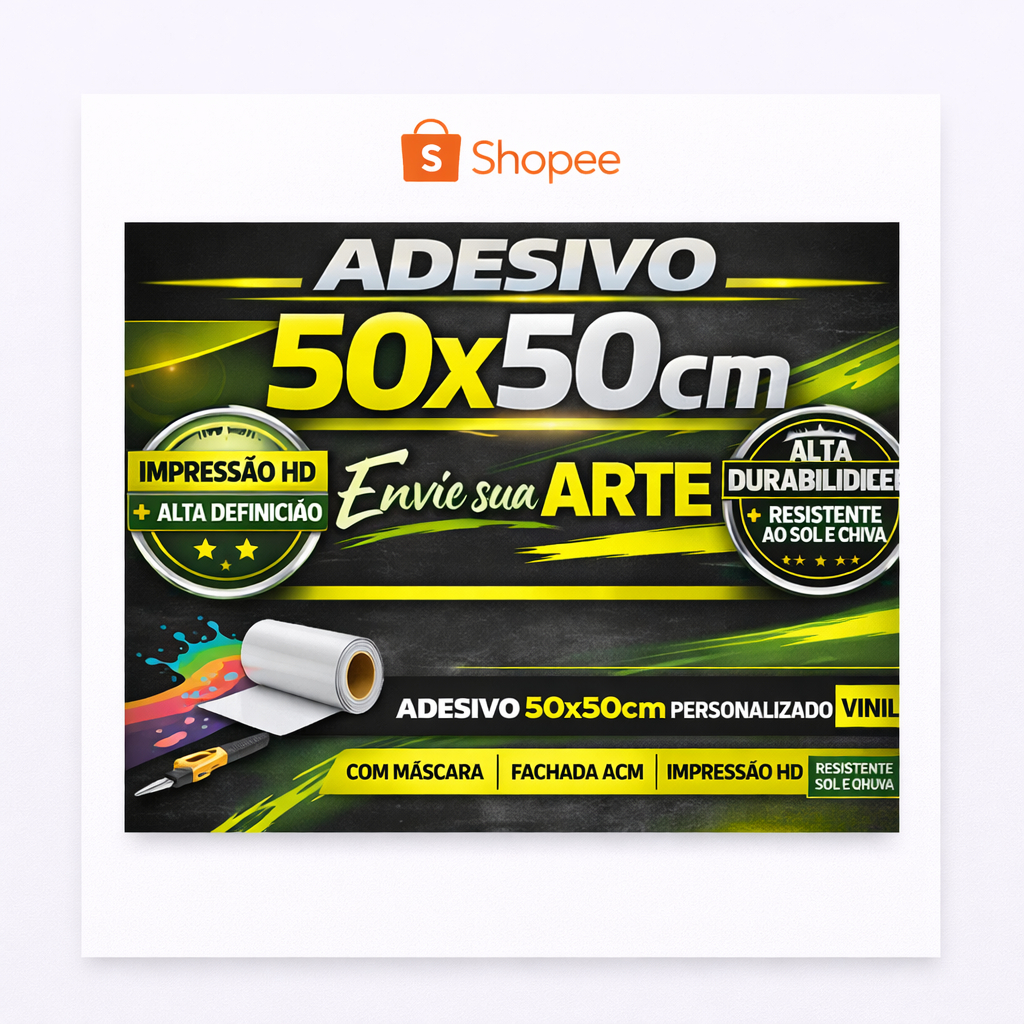 Adesivo Super aderente I Tamanho Premium: 50x50cm I Melhor opção do mercado