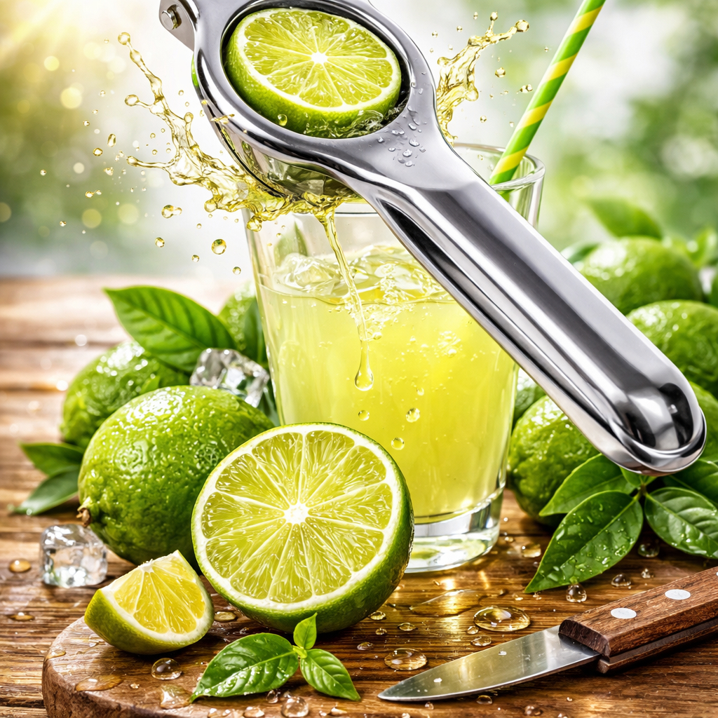 Espremedor de Limão Inox Manual Forte Utensílio de Cozinha Suco Frutas Multiuso