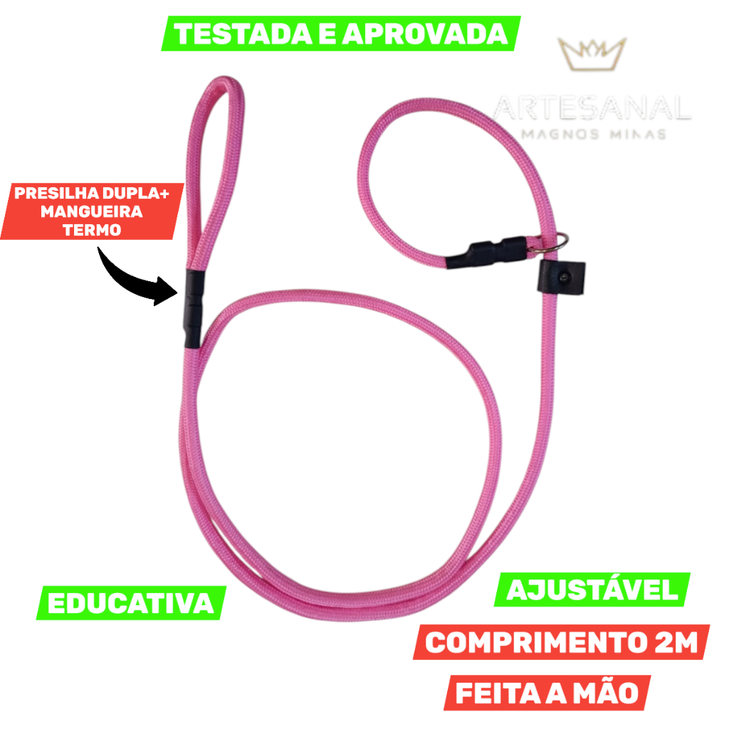 Guia Unificada De Pets 2m Unificada Coleira Com Trava Top