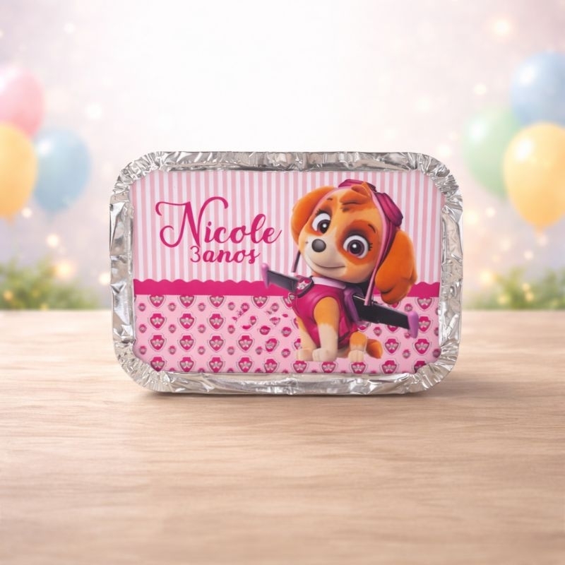 Marmitinha Personalizada para Lembrancinha Festa Aniversário Skye