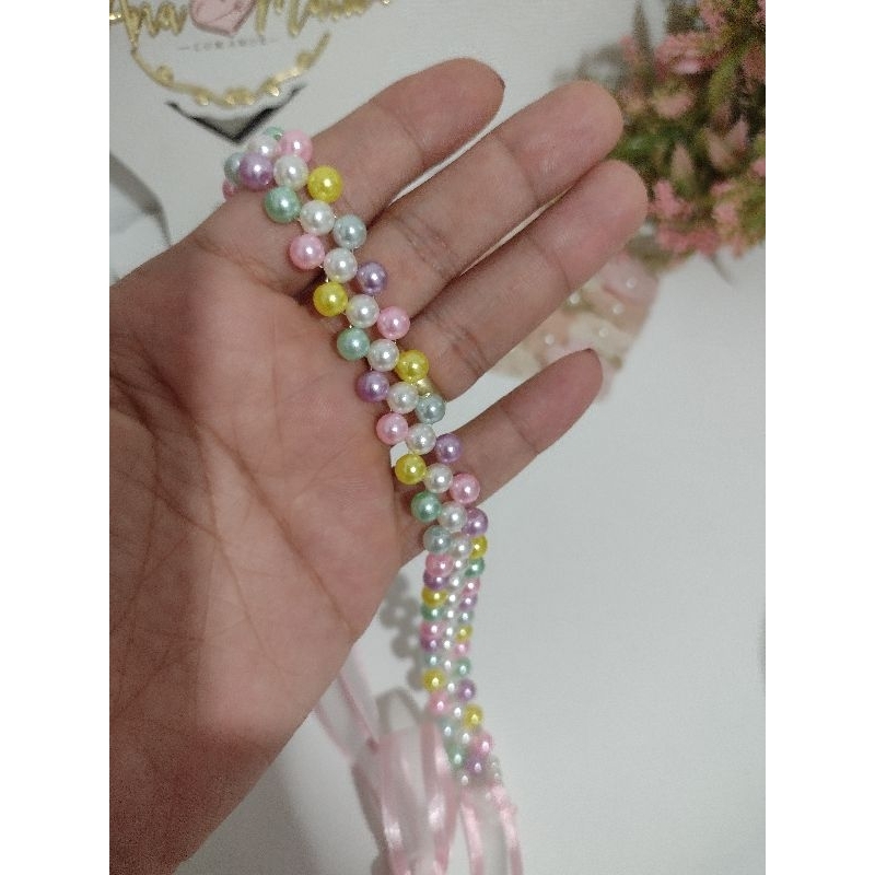 Cinto de pérolas Candy Colors infantil