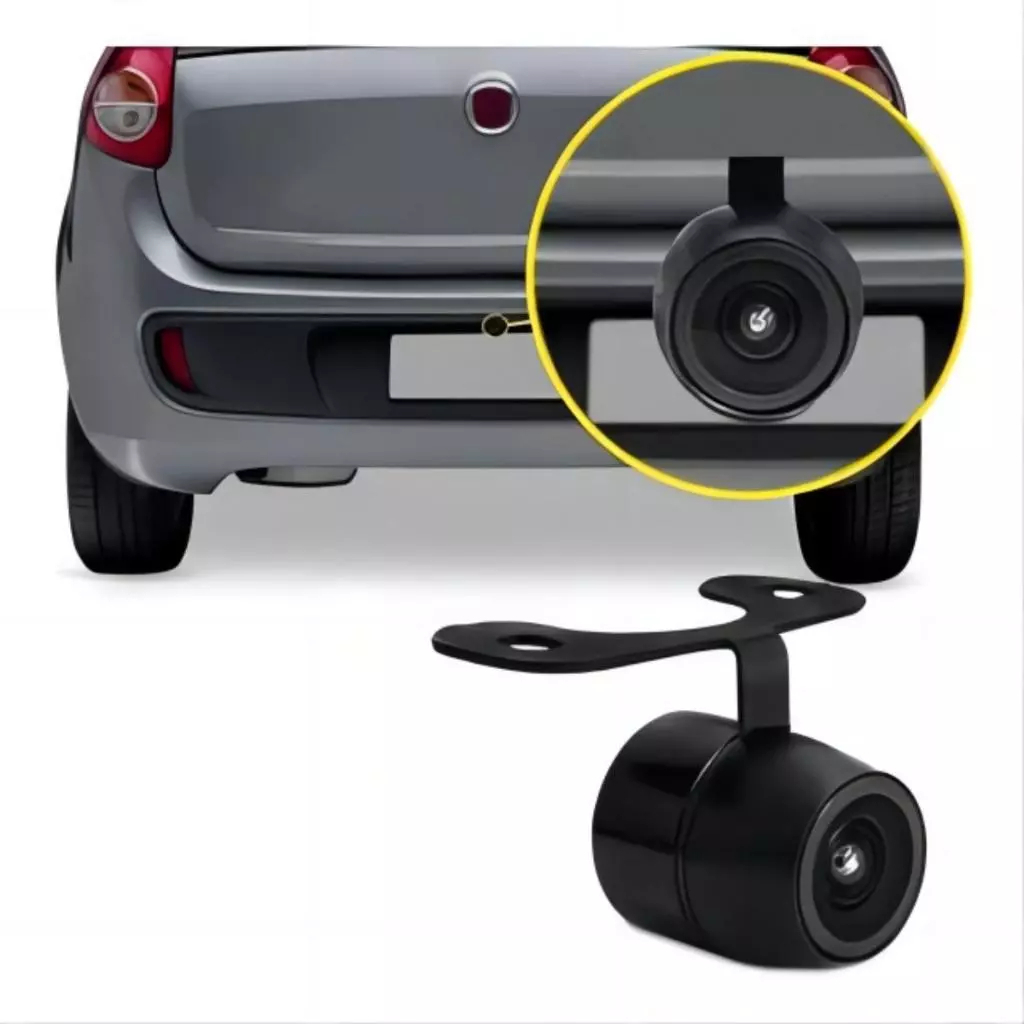 Kit Câmera de Ré + Multimídia Ventosa 7" Bluetooth Espelhamento USB SD Aux Universal Carro — imagem 2 de 2
