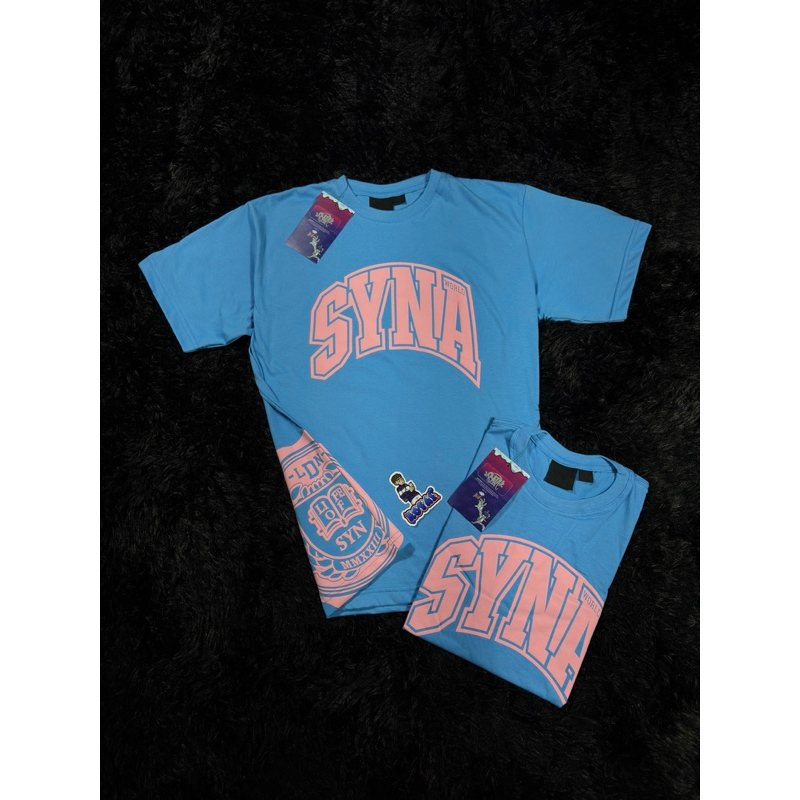 Camiseta Syna World Azul Com Rosa
