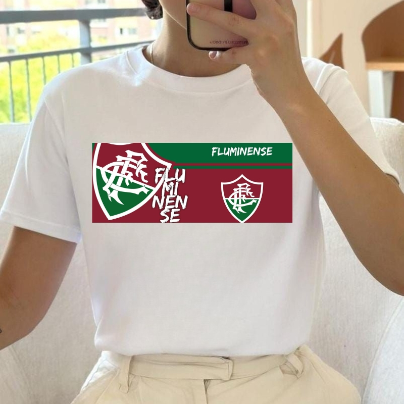 Camiseta Babylook Fluminense Feminina - Camisa T shirt Fluzão Para Mulheres