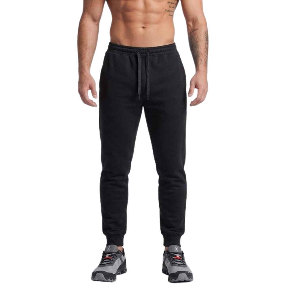 Calça Moletom Masculina Peluciada Com Bolso Jogger Skinny Lisa Estiloso