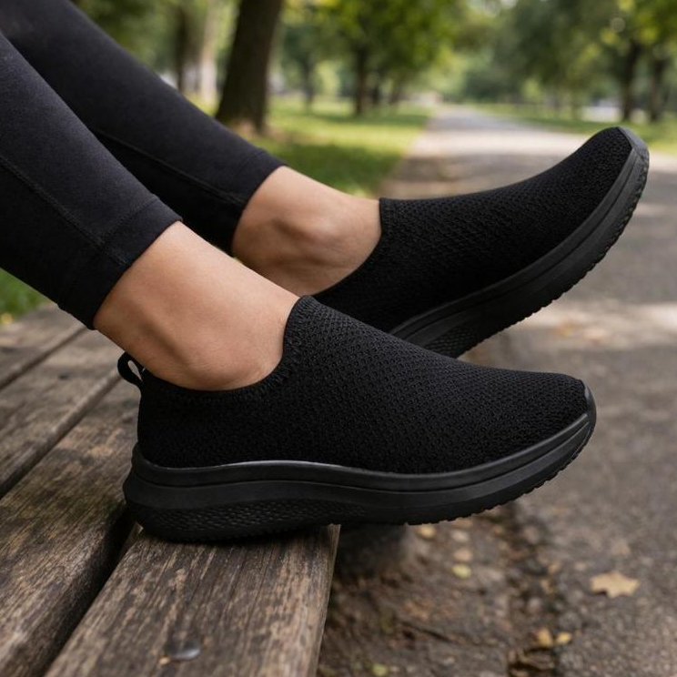 Tênis Meia Feminino Confortável Sem Cadarço Dia a Dia Caminhada em Oferta na Shopee