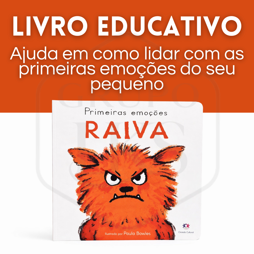 Livro Educativo Infantil Raiva Desenvolvimento Emocional Criança Capa Dura Coleção Emoções