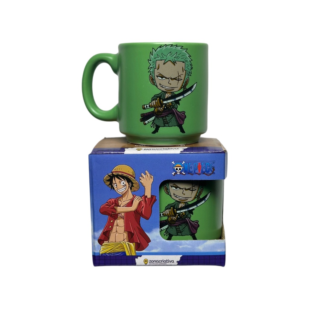 Caneca/Xícara Mini Tina Ronoroa Zoro One Piece Zona Criativa Cerâmica Colecionável em Oferta na Shopee