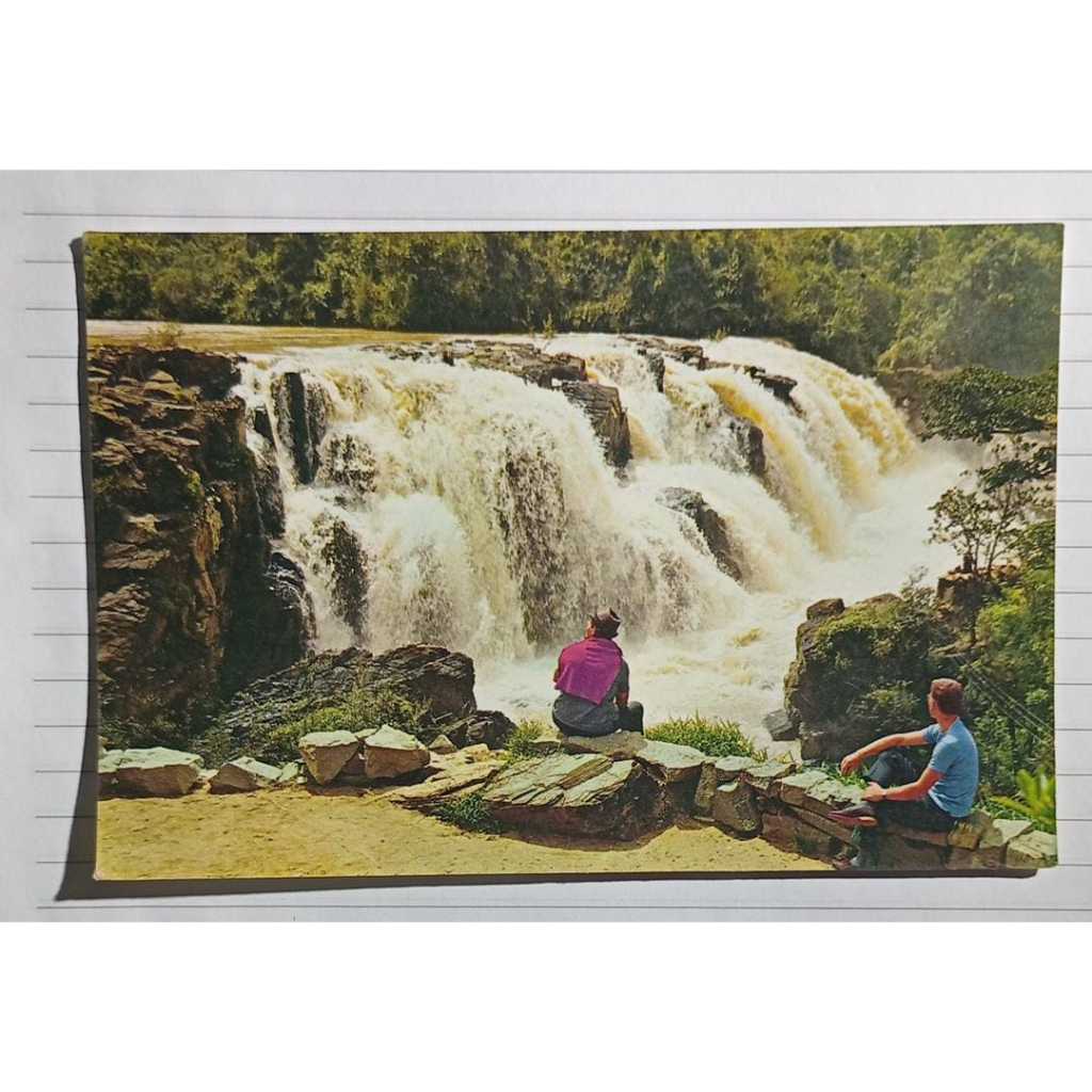 Cartão Postal Poços de Caldas MG Véu das Noivas Circulado com Selo VARIG