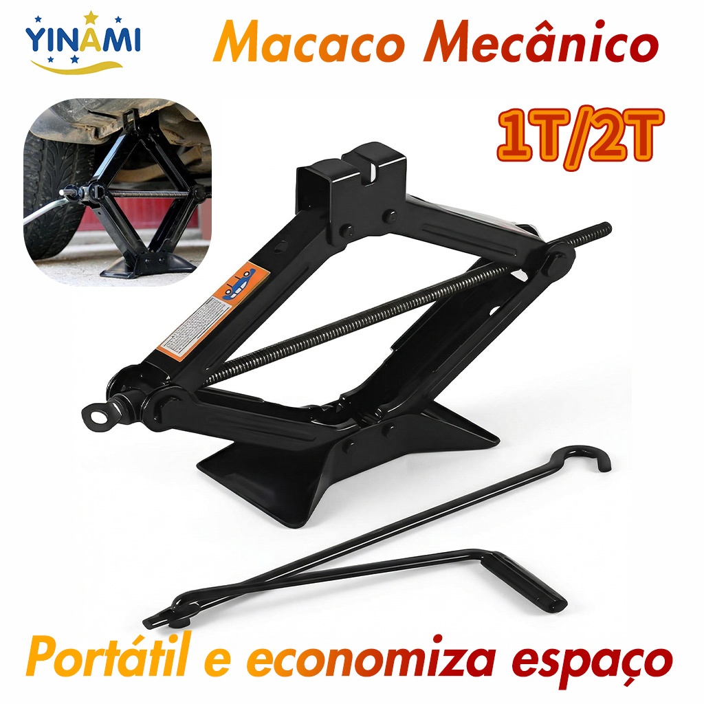 Macaco Hidráulico Sanfona 1.5/3 Toneladas Jacaré Fácil usar extremamente robusto para Troca de Pneu em Oferta na Shopee