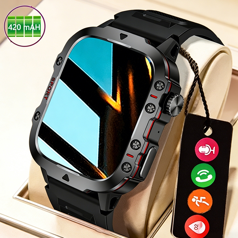 YANG WIERA Relógio Inteligente 3ATM À Prova D'água, Chamadas Bluetooth, Esportes Ao Ar Livre