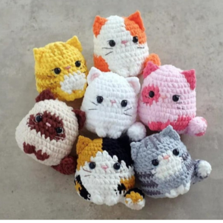 Amigurumi Gatinhos Presente Criativo Feito a Mão Artesanal Personalizado Chaveiro Pets • Presente ESCOLHAS NO CHAT