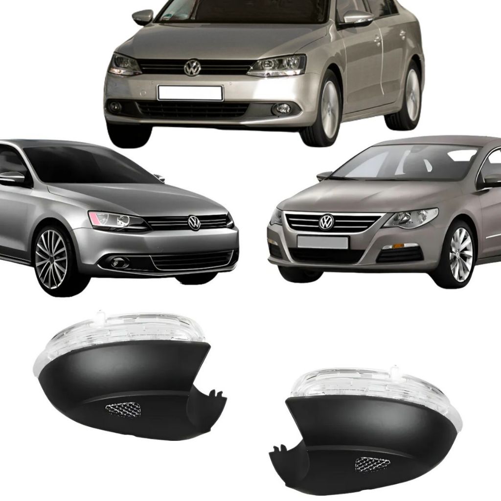 Par Pisca Seta Retrovisor Jetta 2011 a 2019  Passat 2011 a 2015 Passat CC 2008 a 2012 Luz Cortesia