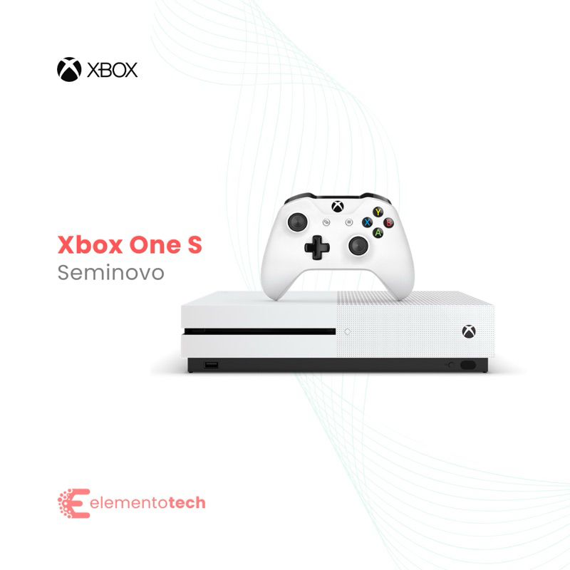 Xbox One S Console Microsoft Branco Seminovo Original Completo Controle Testado Funcionando Perfeito