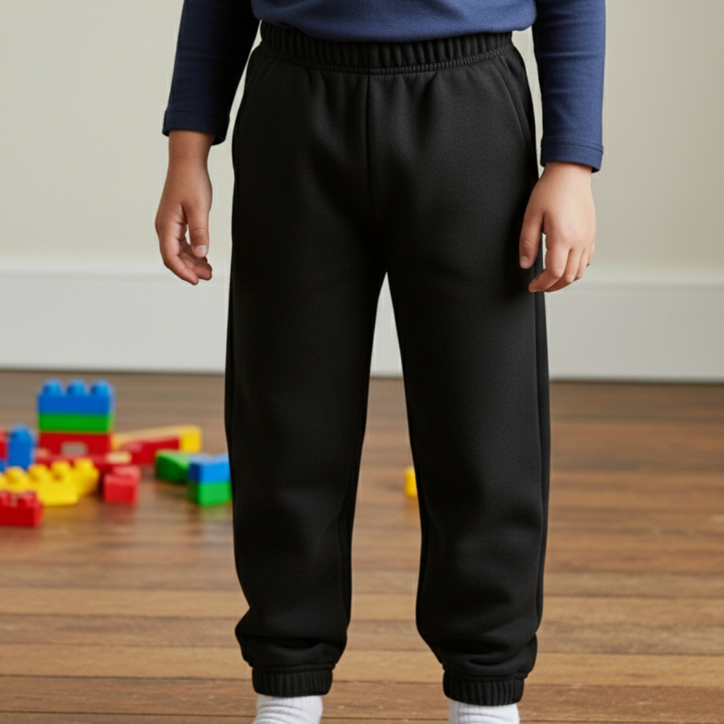 Calça Moletom Infantil Peluciada com Bainha Unissex