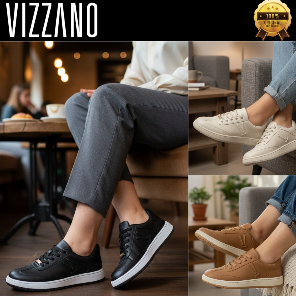 Tênis Vizzano Feminino Casual Confortável Leve Estiloso Dia a Dia Moda Urbana Versátil 1466204 Original