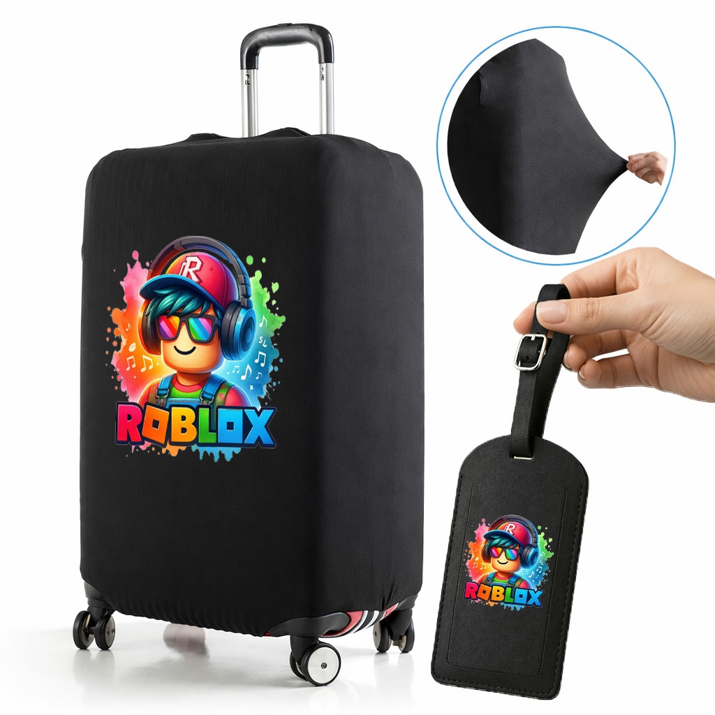 Capa de Mala Infantil 8 a 23KG Tecido Roblox Bagagem Protetor Elástica Para Viagem Protetora Grande
