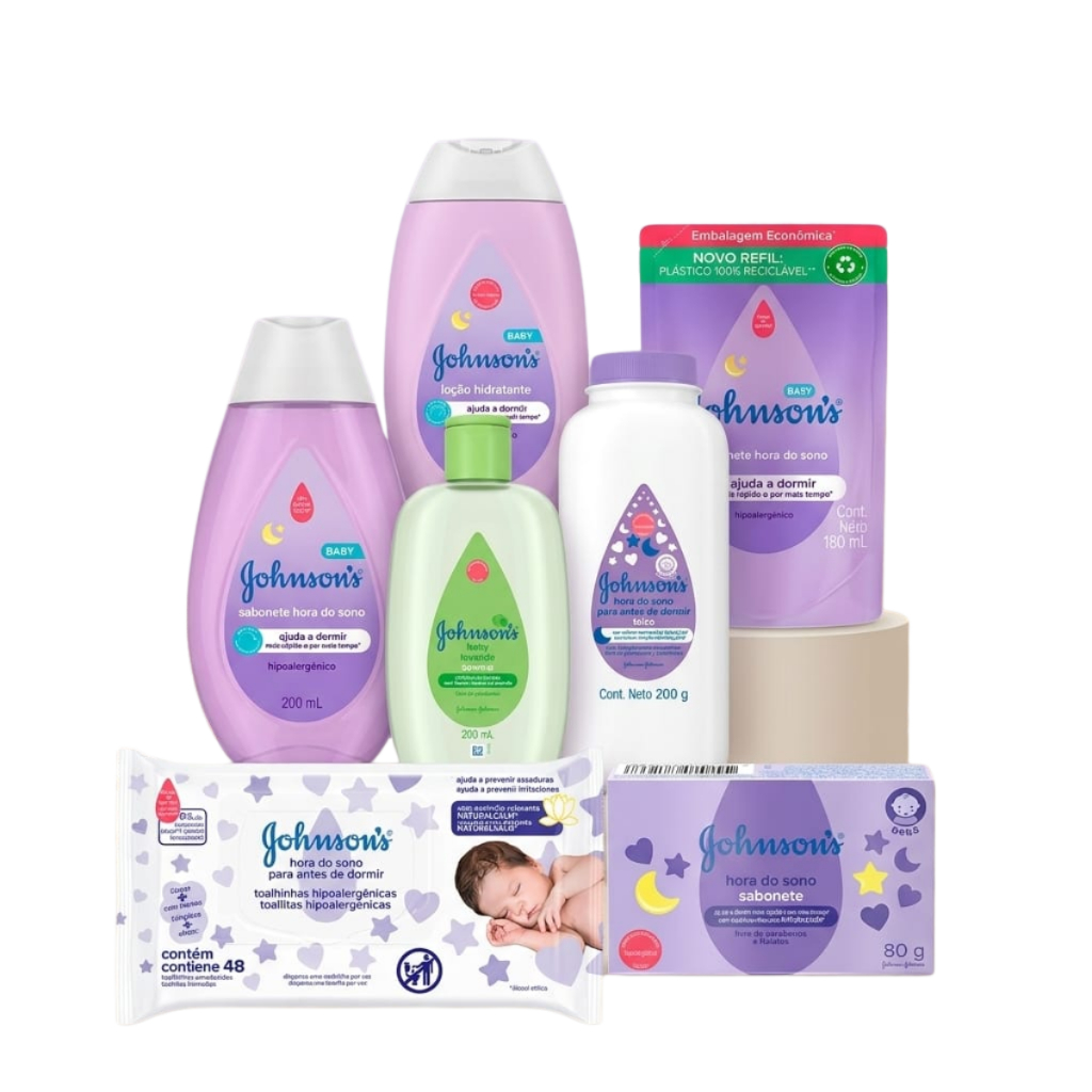Kit Hora Do Sono Johnsons Baby Completo 7 Itens em Oferta na Shopee