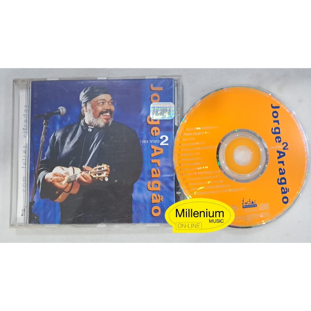 CD Jorge Aragão  Ao Vivo Volume 2 - 2000 Original Gravadora Colecionador Ótimo Estado