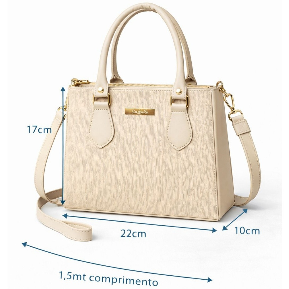 Bolsa Tote Feminina Moderna Couro Soft Moderna Resistente + Alça Transversal Ombro em Oferta na Shopee