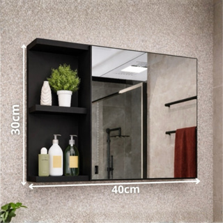 Armário Banheiro Espelheira Com Espelho E Porta Nichos Internos e Prateleiras Decoração Organizadora em Oferta na Shopee