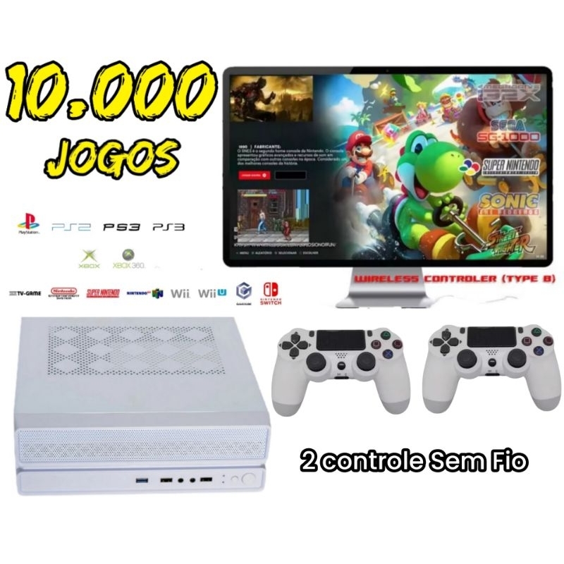 Vídeo Game PC- STATION 10MIL JOGOS +WINDOWS 10, Intel i5 4°GERAÇÃO 8GB DE Ram DDR3 SSD 60GB + WiFi