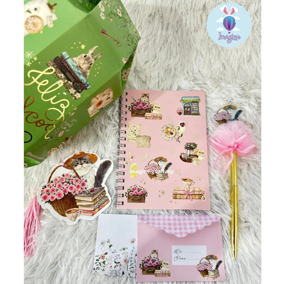 Ovo de Papelaria Cartas no Jardim Gatinho - Buendia - Papelaria Criativa - Páscoa