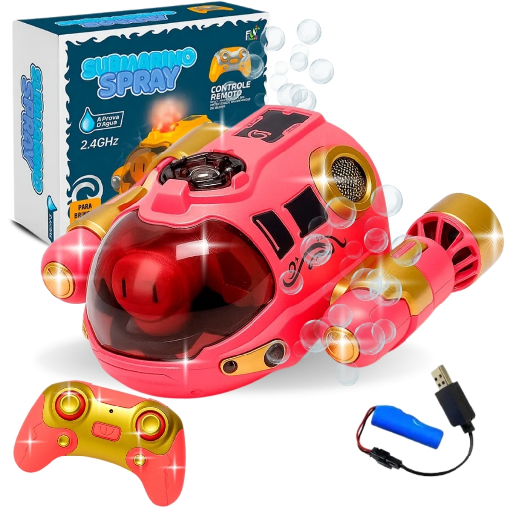 Brinquedo Submarino Controle Remoto Recarregável Para Água
