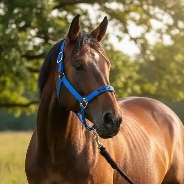 Cabresto PERSONALIZADO  para Cavalos, Éguas e Equinos de Fita Inglês Luxo Varias Cores!!