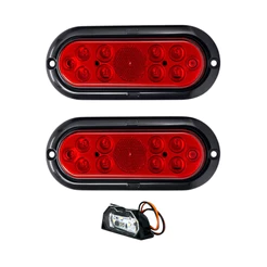 Lanterna Led Blindada Carretinha Carreta Reboque Jet Ski Barco (par) com lanterna de placa