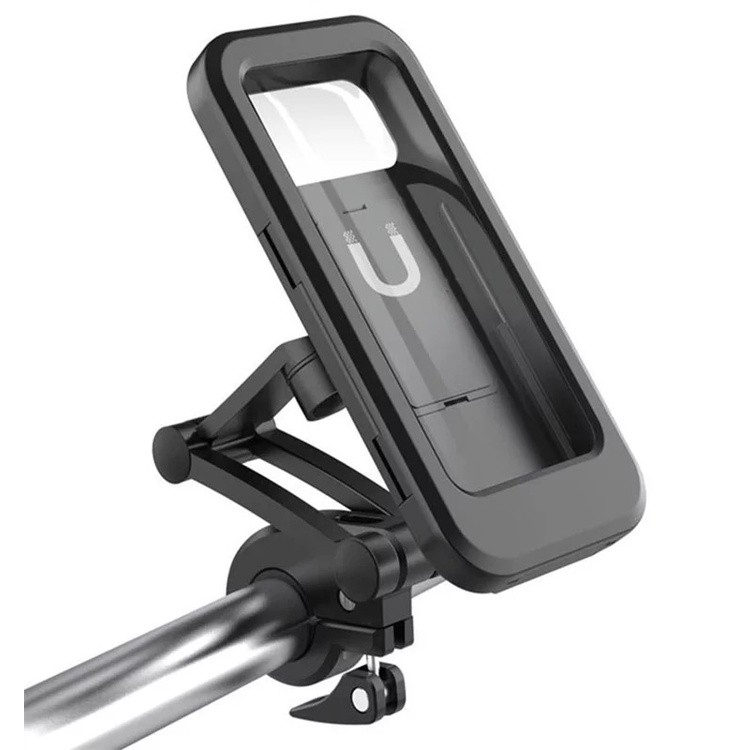 Suporte Celular Case À Prova D'Água Magnético Universal Moto Bicicleta Guidão 360 Graus
