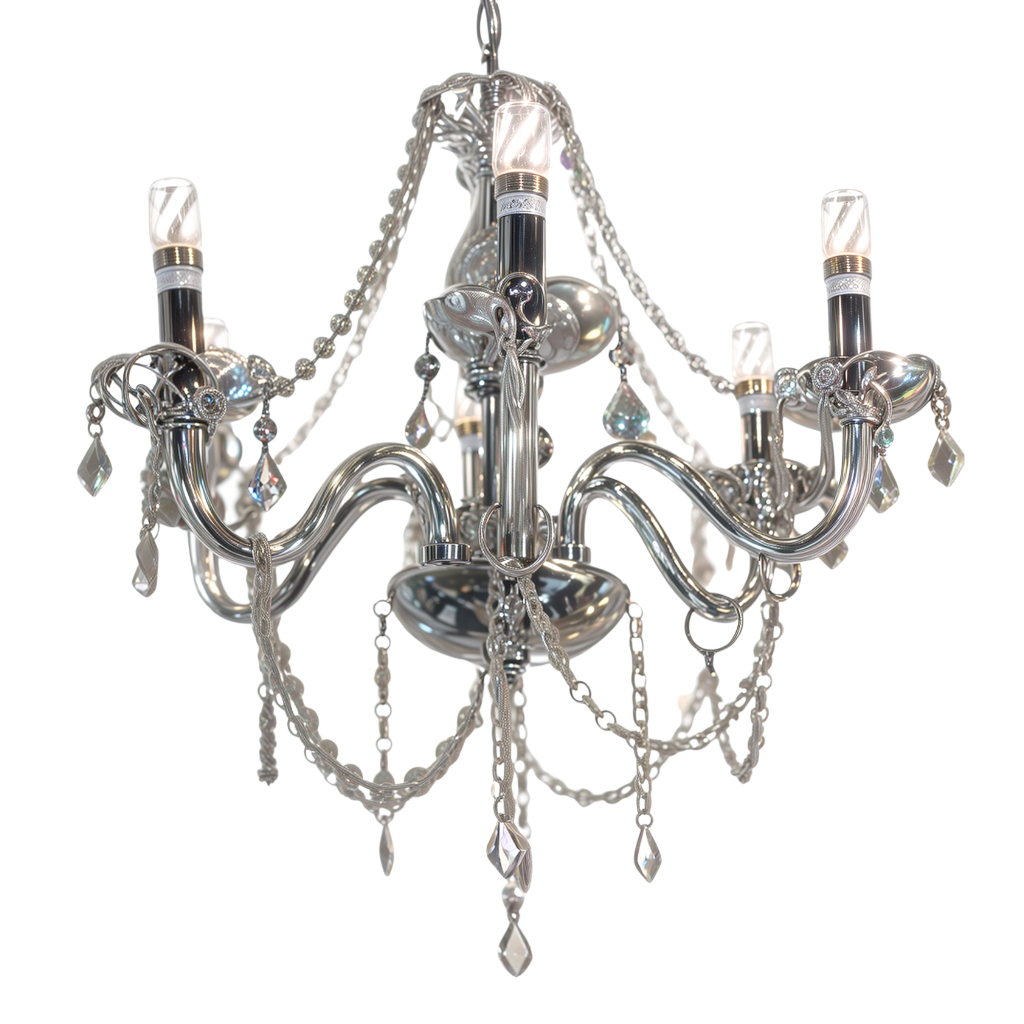 Lustre Teto Pendente Candelabro LED Elegante Cristal K9 58cm - Luminária Moderna Para Sala de Jantar e Hall Bivolt
