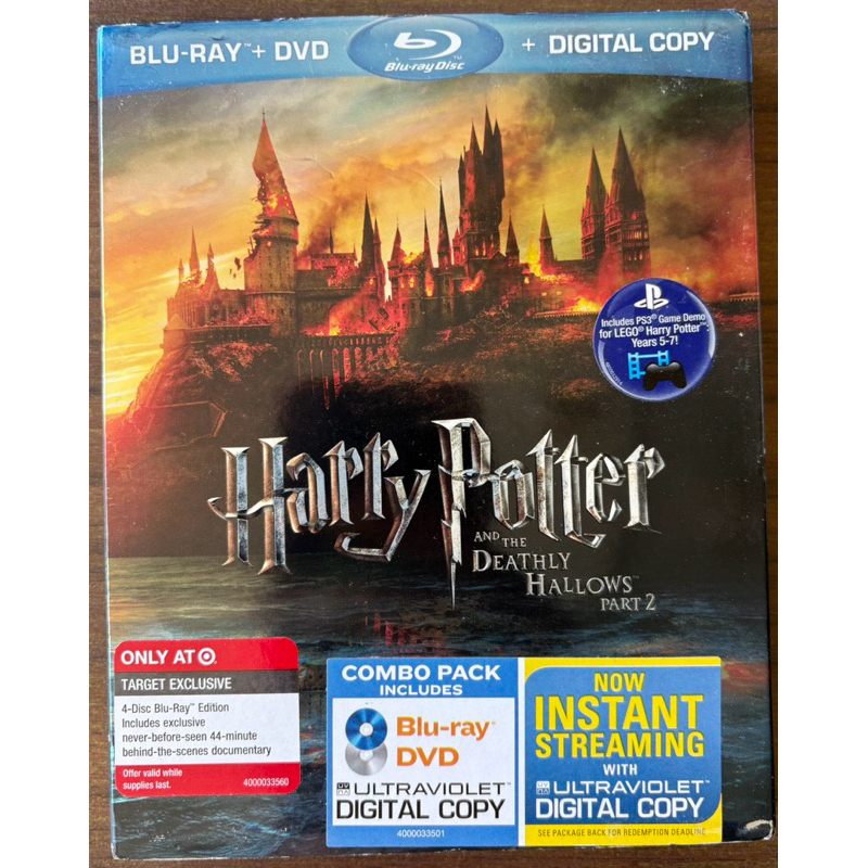 Blu Ray DVD filme Harry Potter a As Relíquias da Morte parte 2 importado lacrado Target