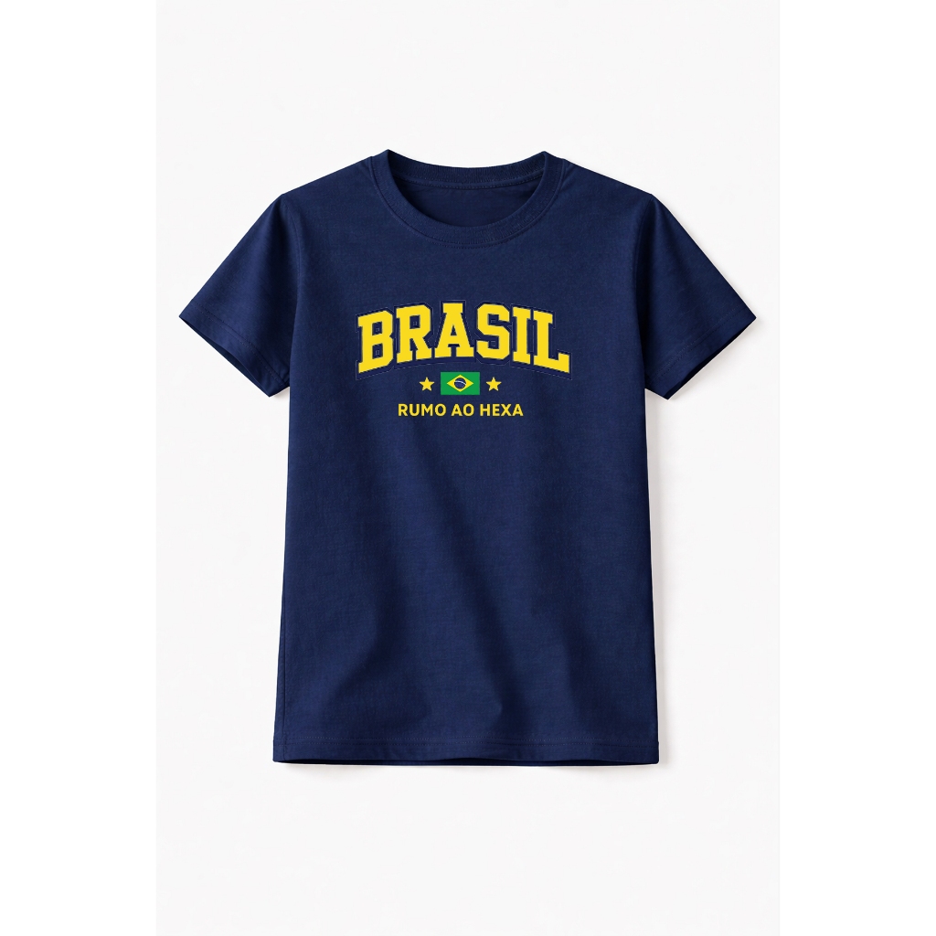 Camiseta Infantil Masculina Algodão Brasil